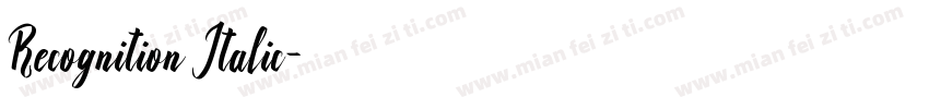Recognition Italic字体转换